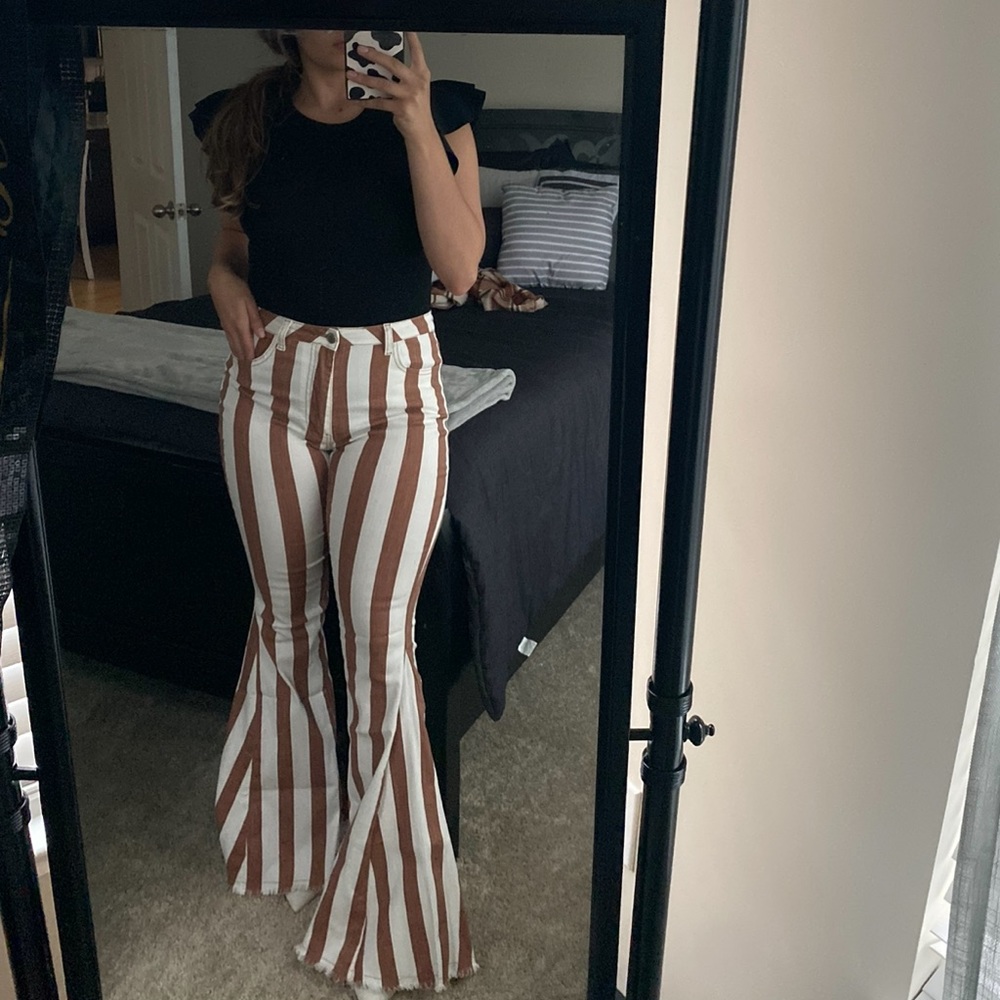 rustic boutique flare jeans